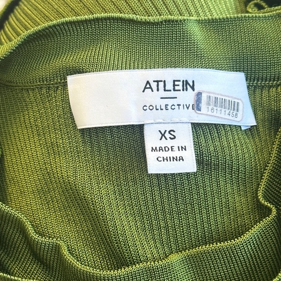 Atlein x RTR Green Knit Midi Dress Women's XS MSRP: $445 - Picture 7 of 7